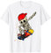 Cooles Skelett mit Skateboard T-Shirt