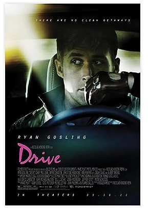 Filmposter Drive, Leinwand, Schlafzimmer, Dekoration, Sport, Landschaft, Büro, Raumdekoration, Geschenk, ungerahmt, 30 x 45 cm