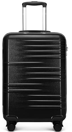 British Traveller Reisekoffer Hartschalenkoffer ABS+PC Koffer Trolleys 54 * 36.5 * 21.5cm Neu Schwarz
