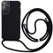 Keteen handyband Hülle für Samsung Galaxy S24 Ultra Handyhülle mit Band Silikon S24 Ultra hülle mit Abnehmbar Kordel Stossfest Cover zum Umhängen Necklace Handyhülle für Samsung S24 Ultra-Schwarz