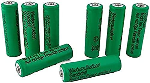 Batterie Solaire Puissante Rechargeable NiMH AA- 800mAh, Batterie AA 1set,Batterie AA 600mAh - 8 Pièces