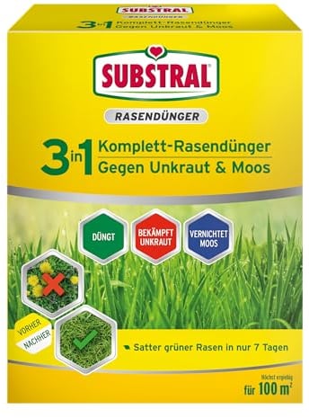 Substral 3in1 Komplettrasendünger für 100m² - 3,6 kg