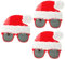 PACKOVE 3St lustige weihnachtsbrille Party Weihnachts-Sonnenbrille Weihnachtsfoto-Brille weihnachtsverkleidung weihnachts verkleidung Gläser für die Weihnachtsfeier Abschlussball Tuch rot