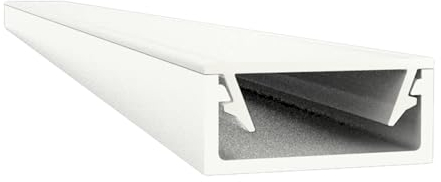 LED-Gigant LED Aluminium Profil weiss ink. Opaler Abdeckung - Alu Profil für LED Streifen/Strips - Abmessung: 2000mm x 15mm x 7mm, 910012
