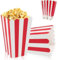 Popcorn Boxen, 30 Stück Popcorn Tüten Klein, Popcorntüten Rot/Weiß Gestreift für Kino, Geburtstagsfeier, Partysnacks, Süßigkeiten Tüten (7x5x12cm)