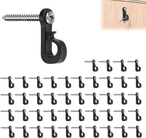Zinc Alloy Hanger Hooks for Outdoor String Lights, Wall & Ceiling Mounting, Hanging Decorations (50)