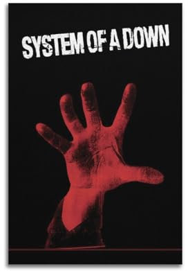 Yuagaiou Systemposter Of A Down Rockband, Musikalbum, Vintage-Musikposter für Zimmer, ästhetische Leinwand, Wandkunst, Schlafzimmerdekoration, 30 x 45 cm