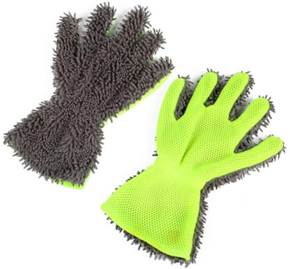 Adunsiaoto 2 Stück Autowaschhandschuhe Finger, Waschhandschuh Mikrofaser Auto, Chenille Waschhandschuh Handschuh, Doppelseitiges Autos Waschhandschuh, Für Die Reinigung Von Autos, Autopflege