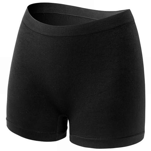 Slip Femme Shorty pour Femme, sous-vêtement sans Couture, Couverture complète, Doux et Extensible, pour Femme Culotte Fuite Urinaire Femme Short Femme Enceinte (Black, XXXXXL)