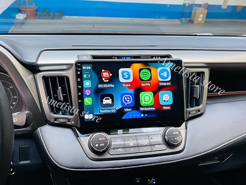 【8+256 GIGA】Autoradio Per Toyota RAV4 2013-2018 Android 15 Carplay e Android Auto Wireless Bluetooth 2 Din Con Schermo Da 10.1 Pollici Con Navi FM/RDS Radio Mantenimento Della Retrocamera Di Serie