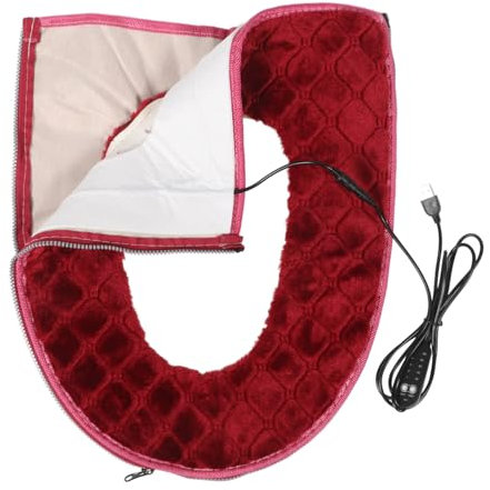 BEBEMOKO Toilettensitzwärmer, beheiztes Sitzpolster, waschbar, weich, bequem, kariert