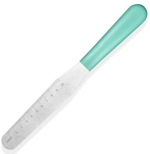 U-Taste Icing Spatula, Straight Palette Knife with 15cm Stainless Steel Blade Cake Decorating Frosting Tool and Non-Slip PP Handle for Baking Spreading Smoothing Cupcakes Buttercream (Aqua Sky)