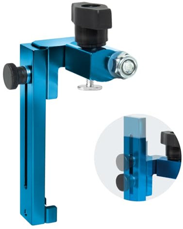 POWERTEC 2,5 cm bis 8,9 cm verstellbarer Klappstopper, zum Patent angemeldeter, gebogener T-Schienenstopp für Gehrungssäge, Tischsäge, Bohrmaschine, Frästisch, Gehrungslehre, T-Schienen-Zubehör für