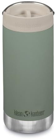 Klean Kanteen 350ml TKWide Insulated Coffee Cup, 100% Leakproof Lid Travel | Mug, Coffee Mug for Hot Drinks, Thermal Cup, Dishwasher Safe & Reusable Coffee Cup for Commuting, (Green)