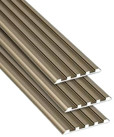 Garniture de sol, 3 pièces de protection antidérapante for nez de marche, protections d'angle plates en aluminium, bande de transition autocollante for marches d'escalier, bandes de garniture for marc