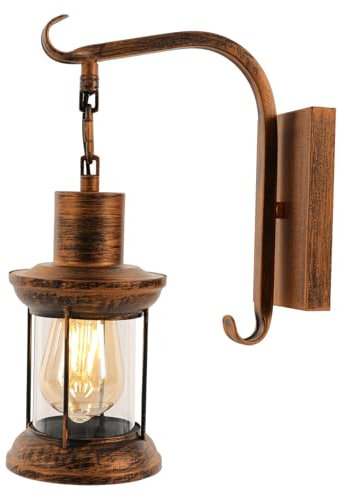 Retro Wandleuchte, E27 220V Wandmontage Rostfarbe - Klassische Industrielle Beleuchtung für Eingang, Wohnzimmer & Terrasse