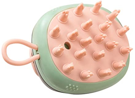 TOPPERFUN Handliche Shampoobürste aus Abs Silikon mit Kopfhautmassagegerät für Zuhause und Reise zur Des Haarwuchses und Sanften Reinigung der Kopfhaut