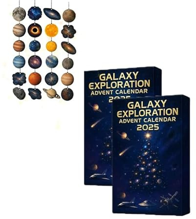 Weltraums Exit Adventskalender 2025, 24 Stück Markante 2d Weltraumplaneten Aus Acryl, Adventskalender Kinder, Weihnachtsdekoration Für Thanksgiving, Für Weltraumliebhaber (2PC)
