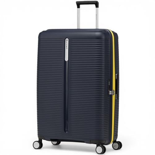 Eminent Finno Koffer Groß XL leicht, Hartschalenkoffer Trolley | Reisekoffer groß XXL, 3,9 kg leicht, 110L, 158 cm für 23 kg, erweiterbar 77x51x30 auf 34, TSA Schloss, 4 Rollen, Blau