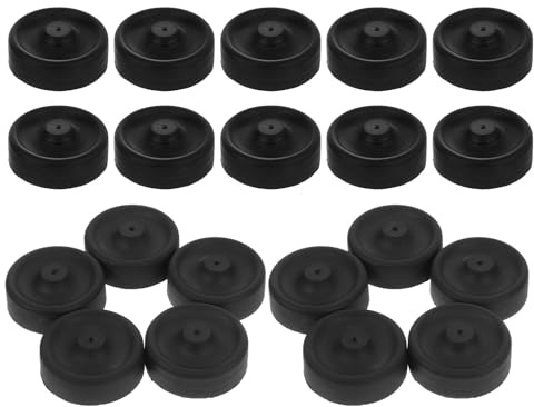 jojofuny 20 Stück Ersatzteile für Aquarium Luftpumpe Gummimembran 23mm Schwarz mit Geräuschreduzierung und Hoher Haltbarkeit für Fischbecken Sauerstoffpumpenzubehör