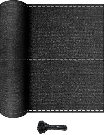 Ferzone Brise Vue Balcon 100x1000cm avec Attaches de câble, Cache Occultant Exterieur avec 150 g/m² HDPE, Protection UV, Opaque Résistant au Vent pour Jardin Terrasse, Anthracite