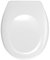 Wenko Tapa de WC Bergamo Blanco - Antibacteriano, sujeción de Acero INOX, Duroplast, 35 x 44.4 cm, Blanco