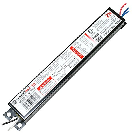 GE Lighting 72266 GE232MAX-N/ULTRA 120/277 Volt UltraMax Elektronische Leuchtstofflampe T8 Multi-Volt Sofortstart-Vorschaltgerät, 2 oder 1 F32T8 Lampen