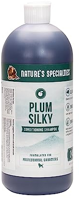 Nature's Specialties Plum Silky Hundeshampoo - Pflegendes & Desodorierendes Shampoo für Hunde - Texturgebendes Shampoo mit Seidenproteinen - Reinigt, Befeuchtet & Pflegt das Fell, 946ml