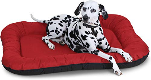 Knuffelwuff Hundebett Lucky In und Outdoor Hundekissen Hundesofa Hundekörbchen Hundekorb, Übergröße XXXL Rot