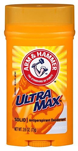 ARM & HAMMER ULTRAMAX Anti-Perspirant Deodorant Invisible Solid Unscented 2.60 oz (Pack of 2)