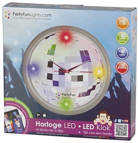 PartyFunLights LED Clock 86384