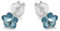 butterfly Mädchen Ohrringe Stecker Echt Silber Hell-blau Blume Öko-Verpackung Firmung Geschenk