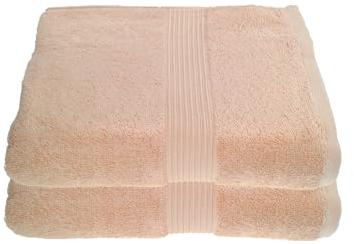 Julie Julsen 2er Pack Saunatücher vielen Farben Reine Baumwolle Qualität 500 GSM Strandtuch Pastell Beige 80 x 200 cm