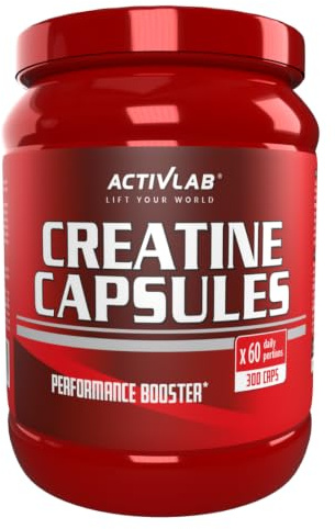 Activlab Creatine Capsules 300 Kapseln – 5000 mg Kreatin-Monohydrat pro Portion – 60 Portionen – Für Krafttraining, Muskelaufbau & Leistung