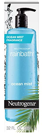 Neutrogena Rainbath Replenishing and Cleansing Shower and Bath Gel, Moisturizing Body Wash and Shaving Gel with Clean Rinsing Lather, Ocean Mist Scent, 32 fl. oz