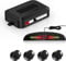 CoCar Auto Rückfahrwarner Einparkhilfe 4 Sensoren Einparkassistent Einparksystem PDC + LED Anzeigen + Akustische Warnung - Schwarz