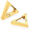 JewelryWe Dreieck Ohrringe für Herren Damen: Gold Edelstahl Geometrische Triangel Creolen Huggie Ohrringe Unisex Hip Hop Minimalistische Ohrstecker Ohrhänger Ohrschmuck Urban Streetwear Piercing