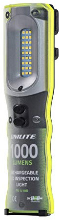 Unilite PS-IL10R ProSafe High Power USB Rechargeable Inspection Light Torch | 1000 Lumen | 3 to 32 Hours Run Time | 64 Metre Beam Range | IP54 Rated