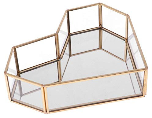 Backbayia Vintage Schmuckkästchen aus Glas, zum Basteln, Vase, Sukkulente