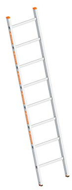 Layher Sprossenanlegeleiter 8 Sprossen / 230 cm Länge Topic 1054 Anlegeleiter Leiter 1054.008 Aluminiumleiter Klappleiter klappbar