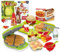 Koolbitz Kids Pretend Play Burger & Waffle Maker Toy Set - 42Pcs Play Food & Cutlery Pretend Kitchen Set with Eggs, Waffle Iron, Burger, French Fries - Ideal Educational Playset for Toddlers Aged 3+