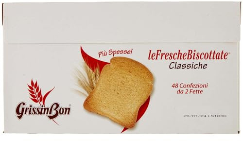 Fette Hotel Grissin Bon Le Fresche Biscottate Classiche Più Spesse - gr 18 X 48 Confezioni Da 2 Fette