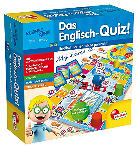 Liscianigiochi DE48892 Quiz, Lernspiel für Kinder von 5-7 Jahren, Spielend Neues Lernen für 1-4 Spieler