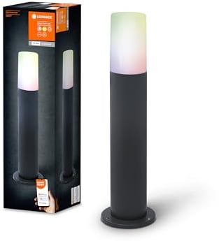 LEDVANCE SMART+ WI-FI 50cm PIPE Post - dimmbare LED Standleuchte dunkelgrau für Außen mit hochwertigem Aluminium-Gehäuse, RGB-Farbsteuerung, 10 W, 3000 Kelvin warmweiß, 380 Lumen, IP44