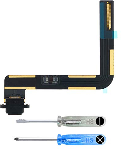 MMOBIEL Ladebuchse Kompatibel mit iPad 7 2019 / iPad 8 2020 - Dock Connector Flex Kabel - Audio Jack/Mikrofon/Antenne Ersatz - Inkl. Schraubenzieher - Grau