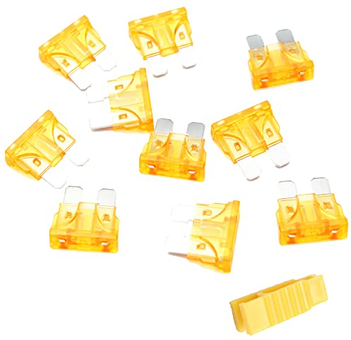 Auto Sicherungen Set,Sicherungen Kfz,Flachsicherungen Set,Standard Autosicherungen,Stecksicherung Set,Mit 1 Sicherungszieher,Kfz Sicherung 5A,10 Stück