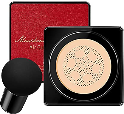 Pilzkopf Luftkissen CC Creme Foundation, Moisturising BB Creme, Gesichts Make-up, Wasserdichte Makellose Foundation Cover Concealer, Natürlicher Concealer, Gleichmäßiger Hautton(Natürlich)