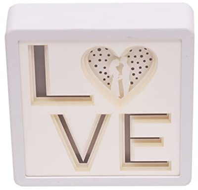 CIM 3D Papercut Lightbox – SQUARE Love – Maße: 16x5x16cm – Liebe Shadowbox Wohnaccessoire - Schnitzlampe aus Papier – kreatives Nachtlicht – einzigartige Dekoration für Fensterbänke und Regale