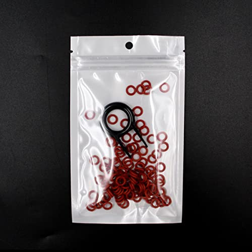 CTLH20 125 Stück Tastatur-O-Ring Tastenkappen Silikonkautschuk O-Ring Schalter Schalldämpfer Dämpfer Tastenkappe Silikon-Dichtungsring Ersetzen-OD9xID4xCS2.5mm,Rot