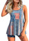 Topassion Tankinis Badeanzug für Damen V-Ausschnitt Halfter Boho Zweiteilige Badeanzüge Bedruckt Slim Fit Vintage Bauchweg Tankini Set Pool Badeanzug Bikinis